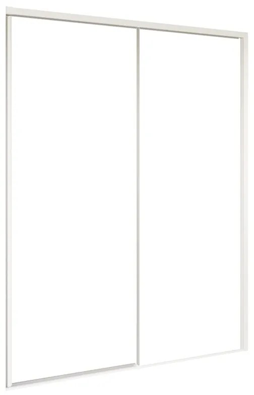 Porta doccia H 200cm, Sp. 8 mm in vetro vetro senza finitura / trasparente profilo bianco