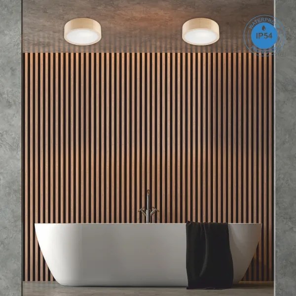 Plafoniera bagno NATURAL 2xE27/15W/230V IP54 pino Ø 27 cm