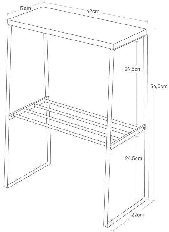 Tavolo pieghevole 22x42 cm Tosca - YAMAZAKI
