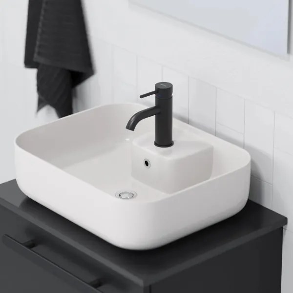 BATH DELUXE 06-050-12-11-00-Lavabo da appoggio KRISTIANSAND 51x40 cm ceramica/bianco