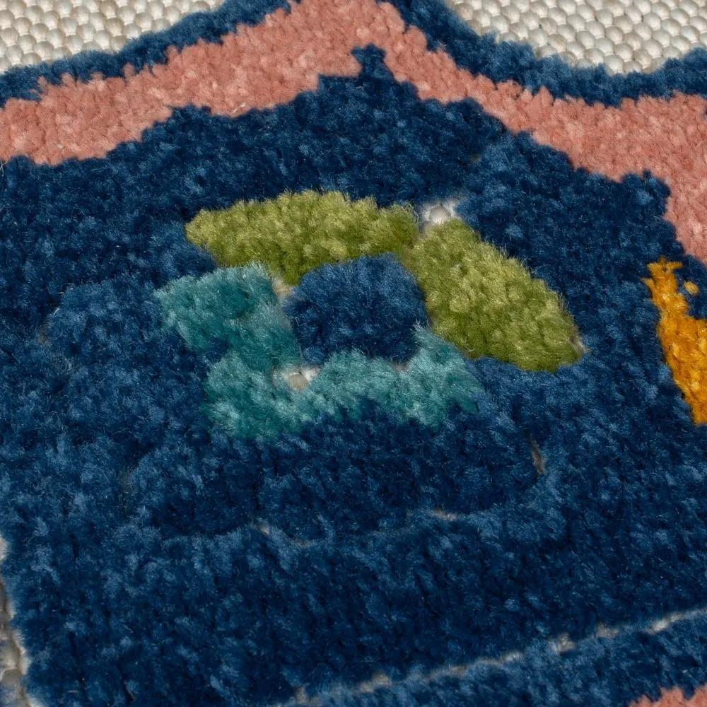 Tappeto blu per esterni 200x290 cm Beach Floral - Flair Rugs