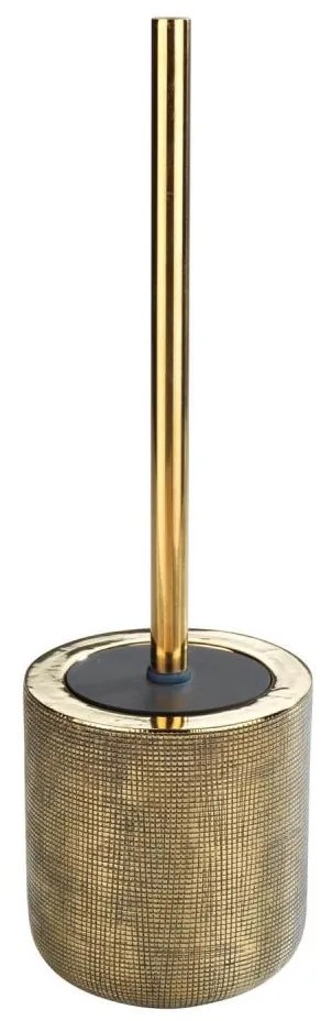 WENKO 24403100 - Scopino per WC RIVARA 11,5x40 cm dorato