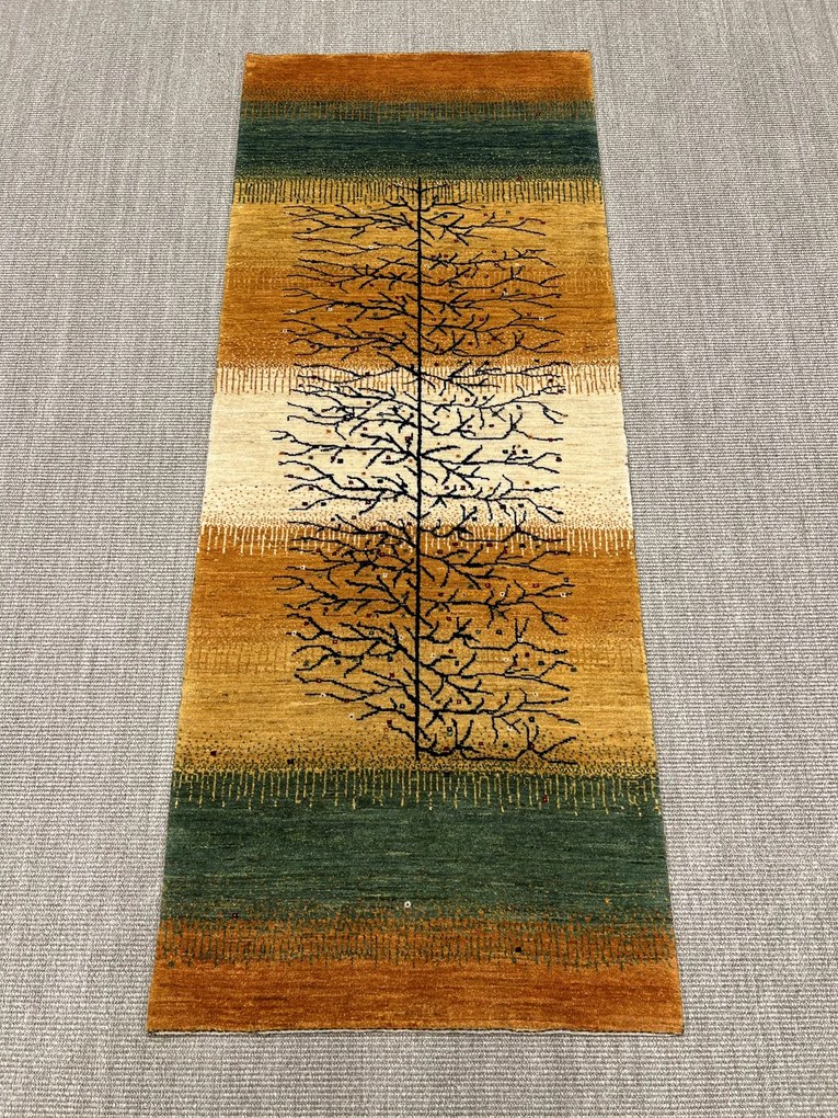 Loribaft Tappeto persiano 210 x 80 Verde (Iran) Annodato A Mano