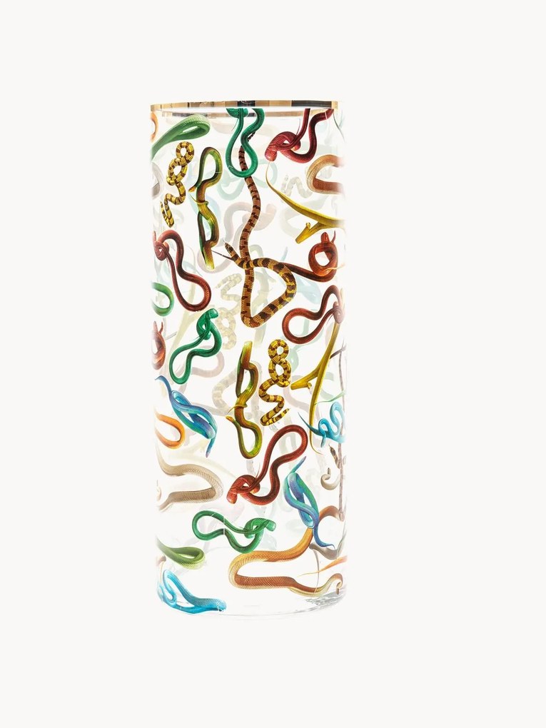 Vaso di design in vetro Snakes, alt. 50 cm