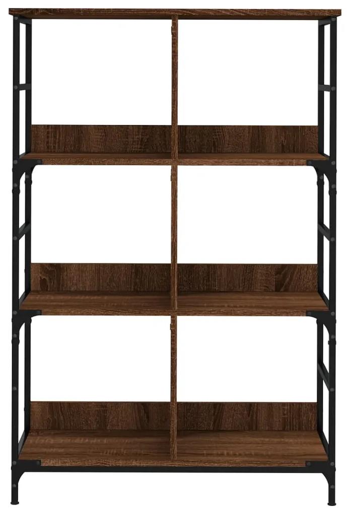 Libreria rovere marrone 78,5x33x117,5 cm in legno multistrato