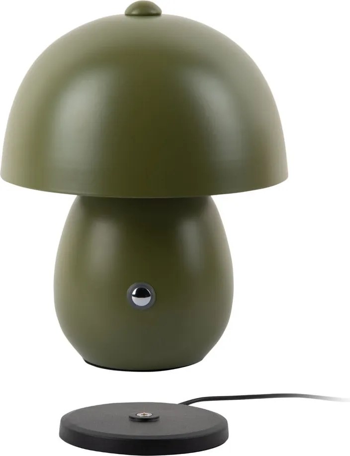 Lampada da tavolo LED verde scuro con paralume in metallo (altezza totale 18 cm) Mono LED – Leitmotiv