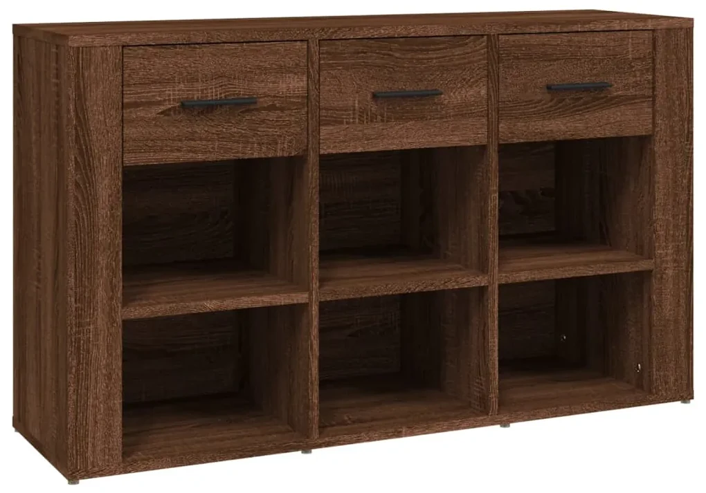 Credenza rovere marrone 100x30x59,5 cm in legno multistrato