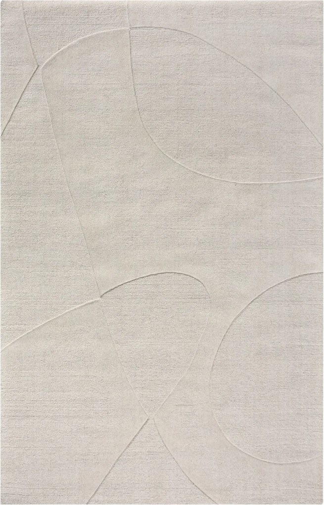OTIS - tappeto in lana avorio con decoro 120 x 180