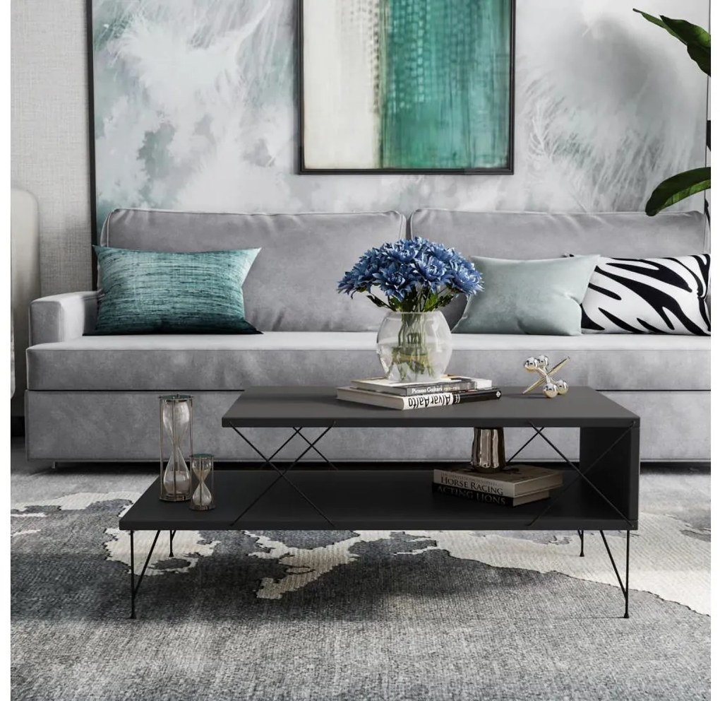 Tavolino LOIRE 40x100 cm antracite