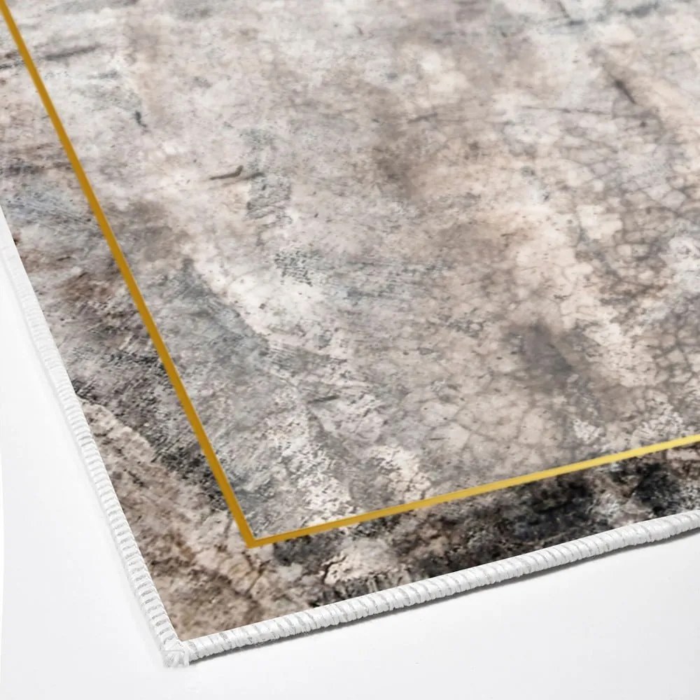 Set di tappetini per il bagno grigi/marroni 2 pz 60x100 cm – Foutastic