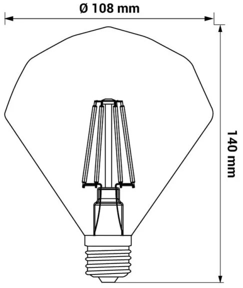 Lampadina LED CRYSTAL E27/4W/230V 2200K