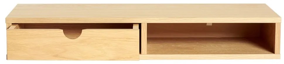 Comodino in rovere con ripiani in colore naturale Farsta - Woodman