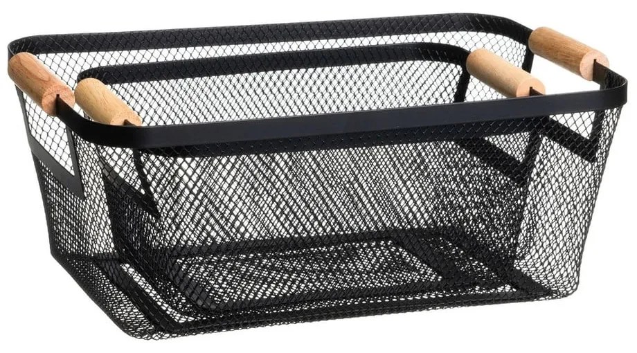 Set di cesti con filo metallico in metallo 2 pz 33x21x14 cm – Casa Selección