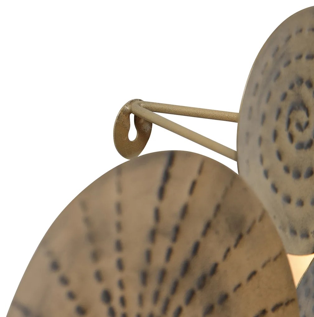 Applique da parete Art Déco oro antico 71 cm - Kelly