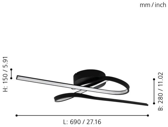 Eglo 99323 - Plafoniera LED SELVINA LED/21W/230V