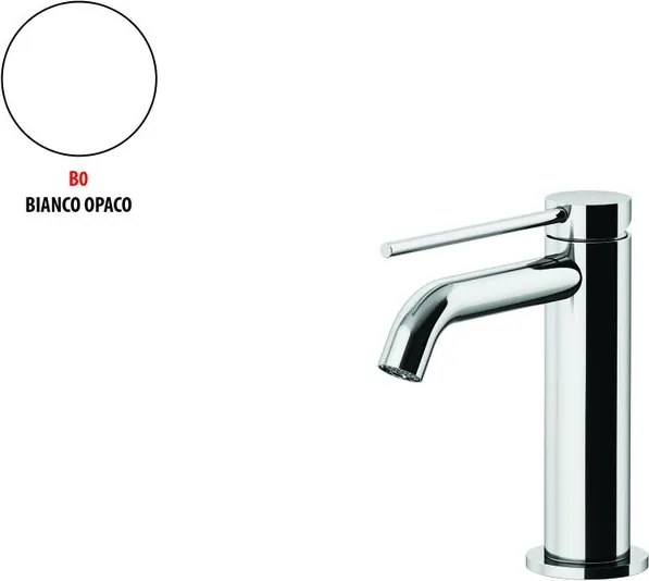 Rubinetto per lavabo Circle two bianco opaco GATTONI RUBINETTERIA getto laminare cristallino