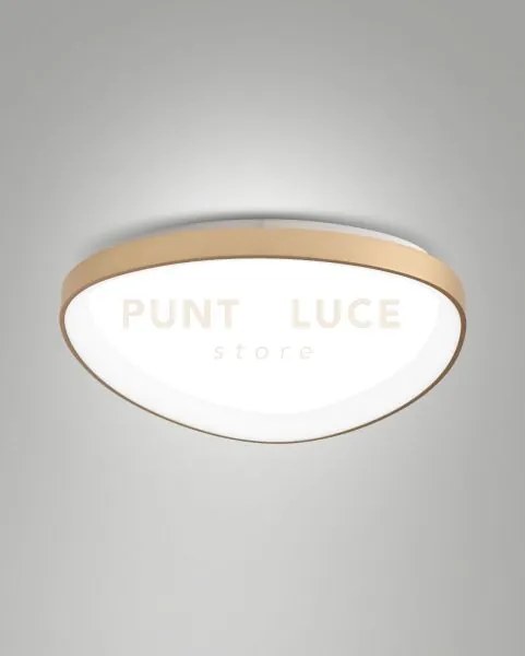 Quirk plafoniera led ottone satinato d.60cm  a led cct 2700k - 3200...