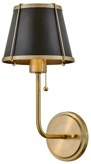 Hinkley HK-CLARKE1-BR-BK - Applique CLARKE 1xE27/40W/230V ottone/nero