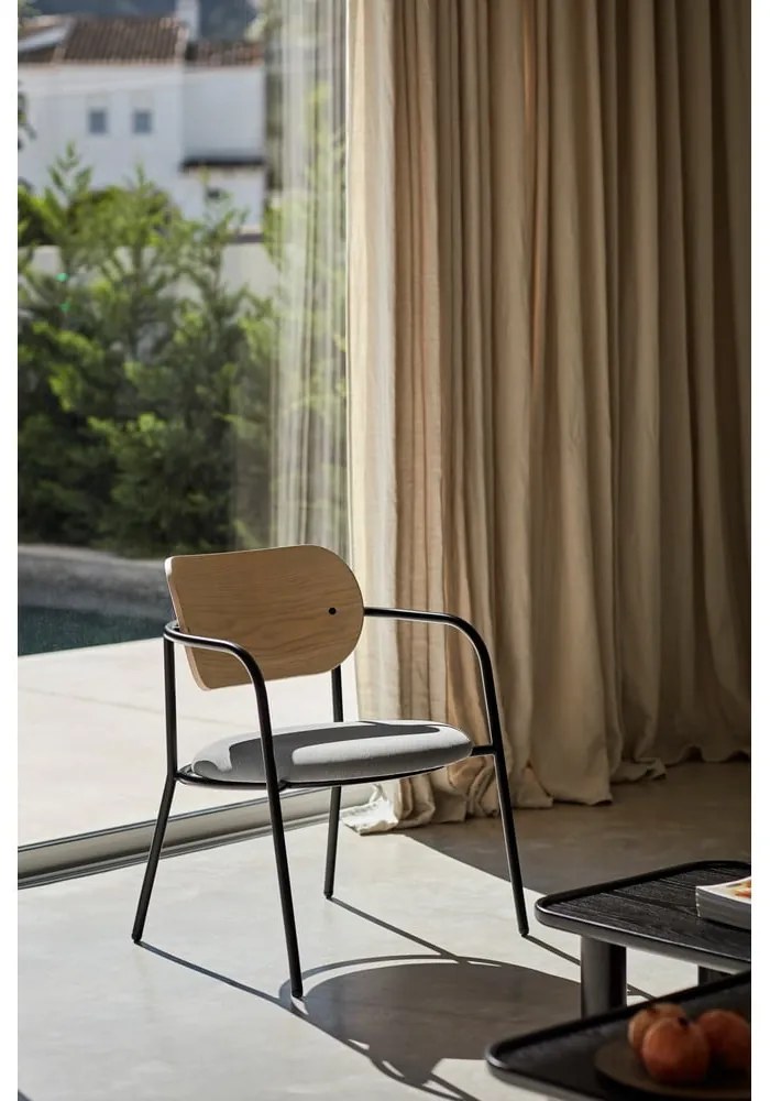 Sedia da pranzo grigio chiaro in frassino Eclipse - Teulat