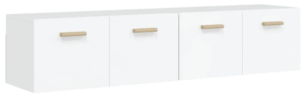 Mobili Parete 2 pz Bianco Lucido 80x35x36,5cm Legno Multistrato