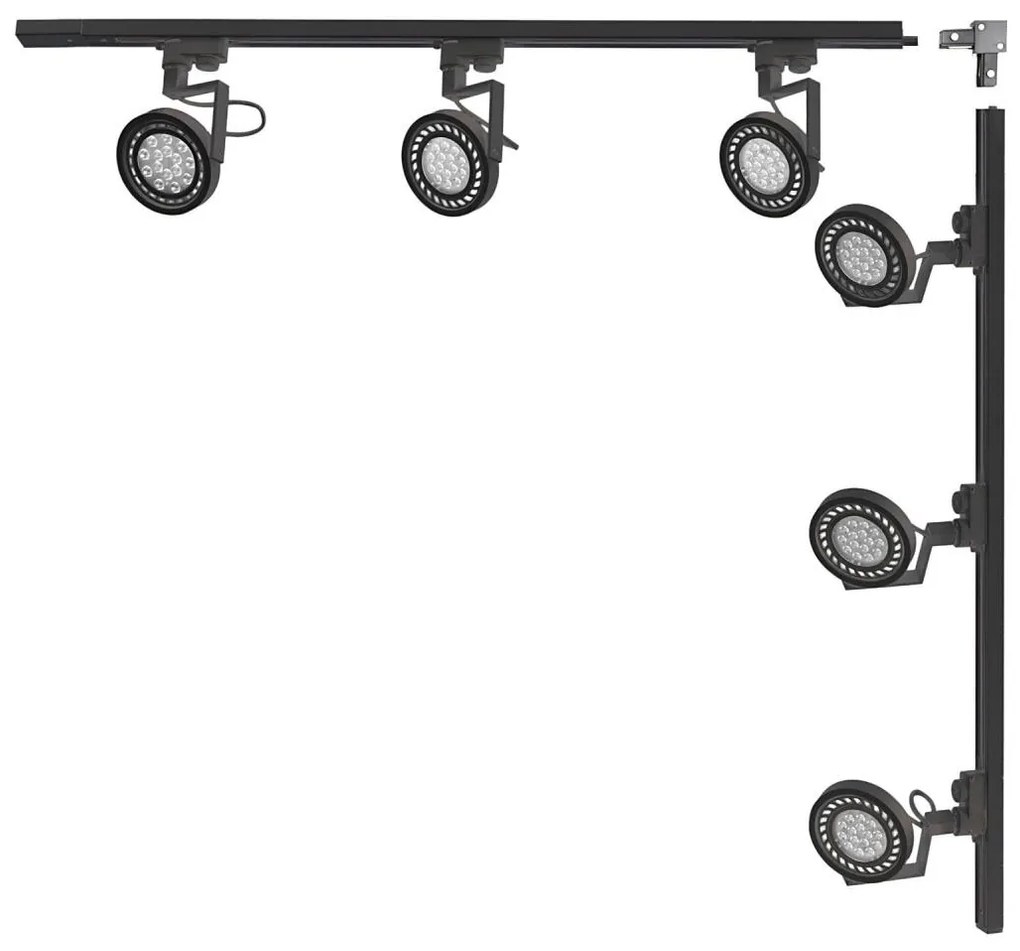 Zuma Line 3579 - Faretto per sistema a binario MASTER 6xGU10/15W/230V nero