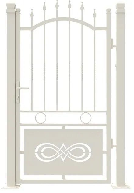Cancello con serratura manuale Lavaredo in ferro, apertura a destra, L 104.5, H 180-195 cm, di colore bianco
