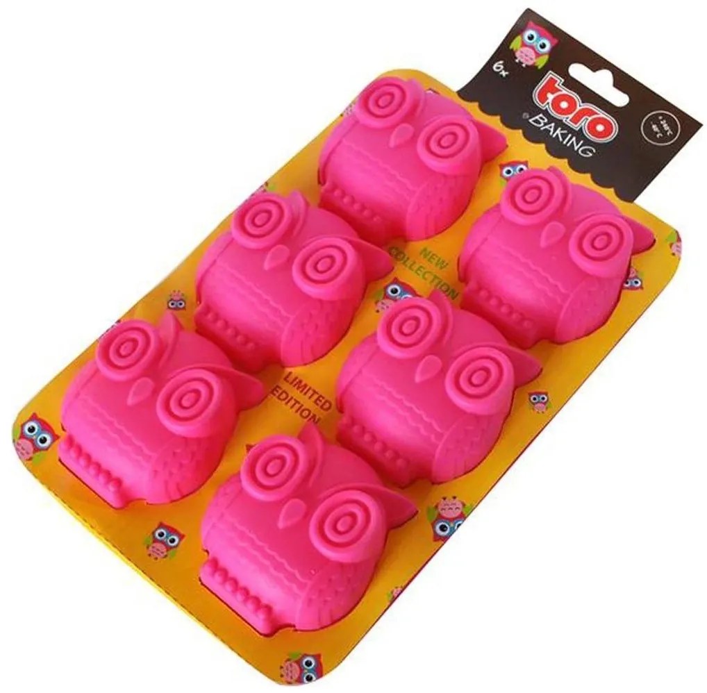 Stampo in silicone per muffin TORO rosa