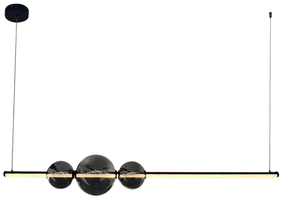 Lampadario LED a sospensione con filo KUGEL LED/30W/230V nero