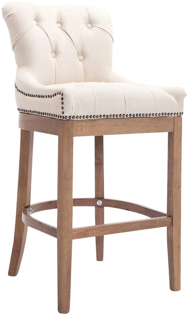 Sgabello Bar Lakewood Stoff Antik-hell - Eleganza E Comfort Raffinato / Creme