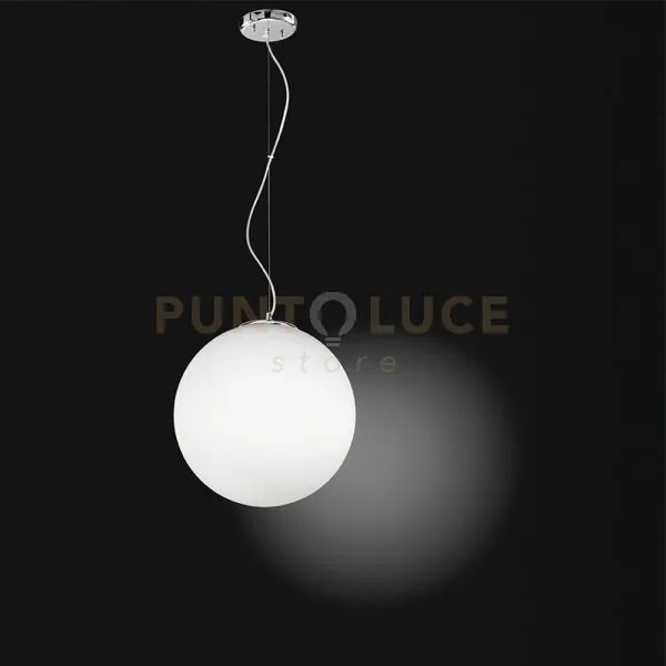 Sospensione vetro satinato bianco grape diametro 40cm 2 luci attacc...