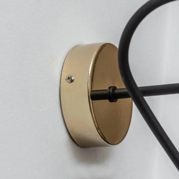 Lampada da parete OXFORD 1xE27/15W/230V oro/nero