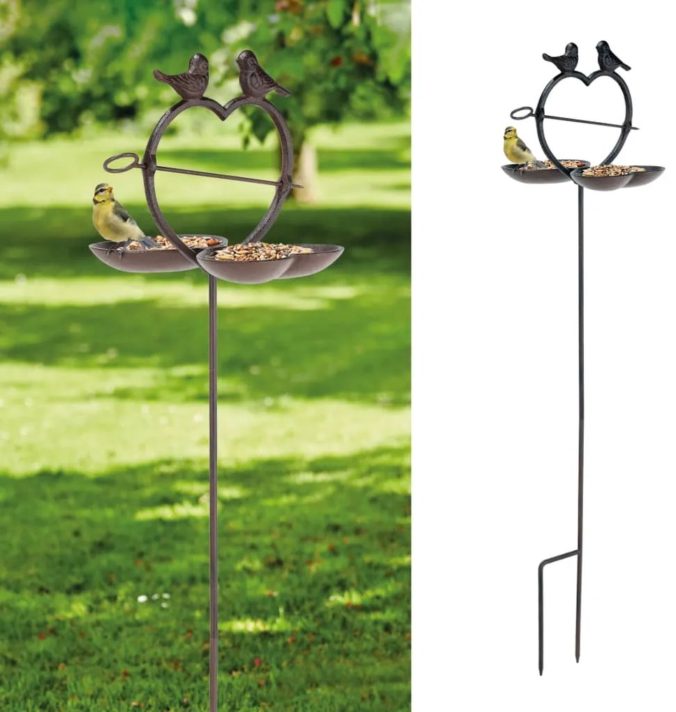 Mangiatoia Per Uccelli 92 Cm Marrone /