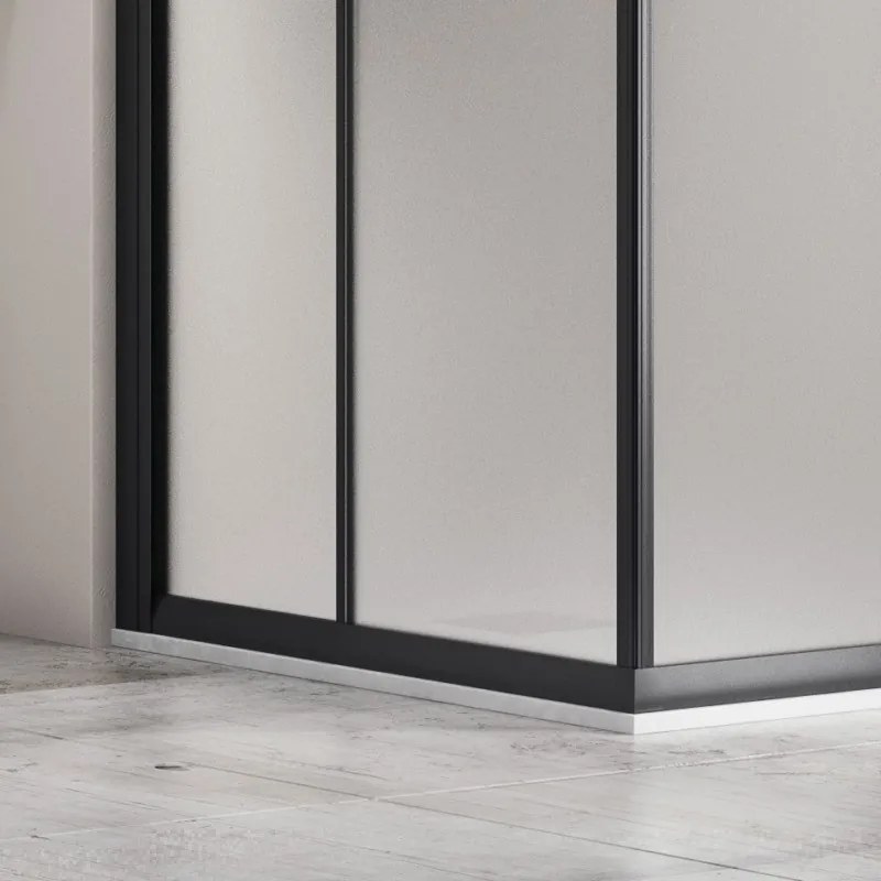 Box doccia nero 70x100 angolare vetro satinato | KF1000B - KAMALU