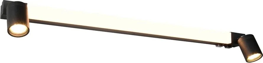 Lampada da parete LED nera opaca Enrico – Trio