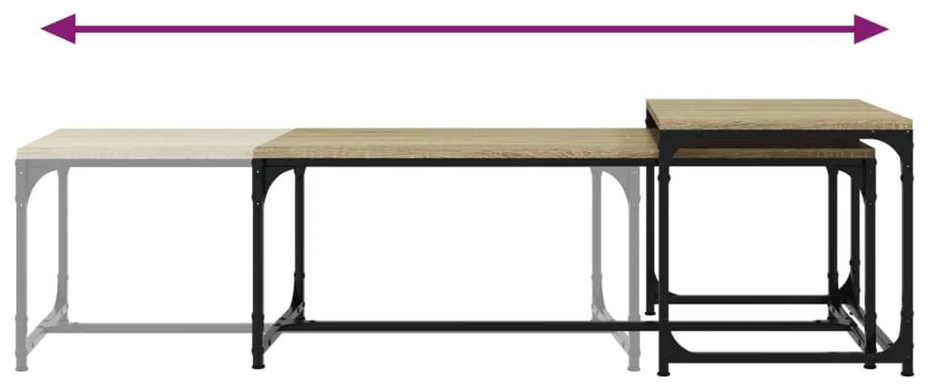 Tavolini da Salotto 2 pz Rovere Sonoma in Legno Multistrato