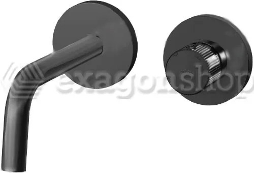 Paffoni Jo Jo106no70 Miscelatore lavabo Incasso 2 Fori 2 Piastre Bocca Mm 248 Nero Opaco