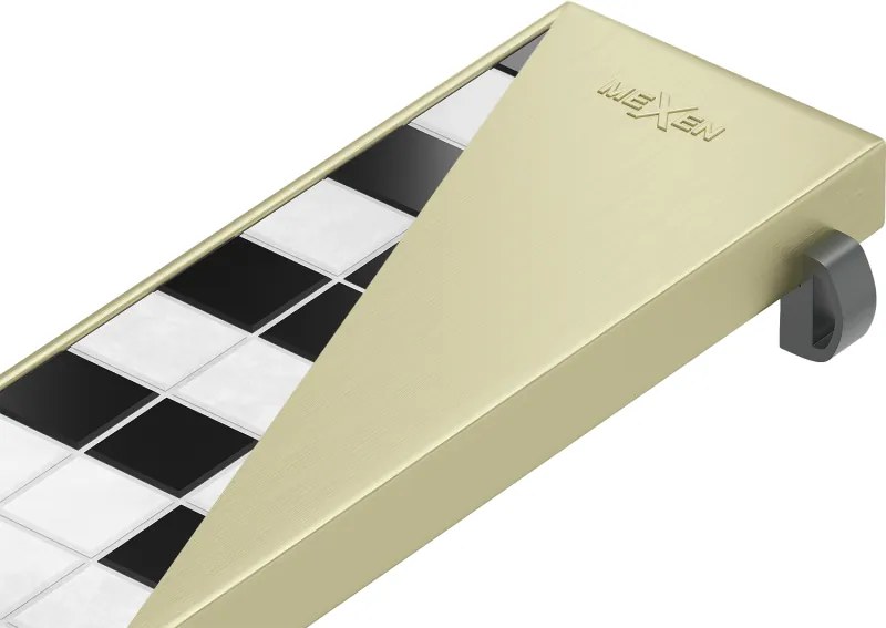 Mexen Flat M13 copertura 2 in 1 per scarico lineare 100 cm, oro spazzolato - 1A19100