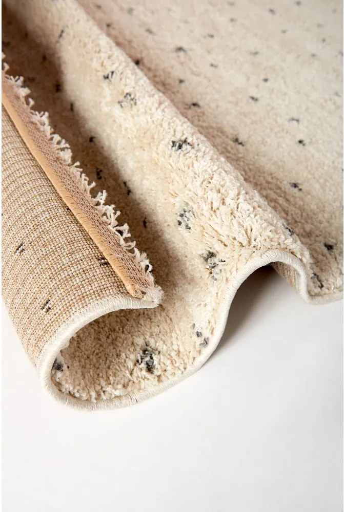 Tappeto nero/color crema 140x200 cm Dottie Black – Universal