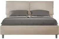 Letto imbottito Matrimoniale 160x200 cm Sleeper - Con rete,Microfibra,Sabbia