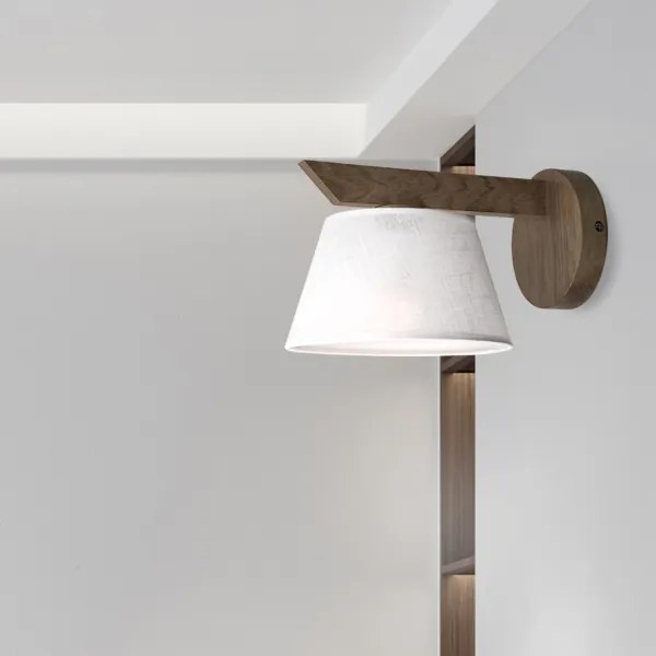 Brilagi - Lampada da parete LED ANTHONY 1xE14/40W/230V noce/bianco