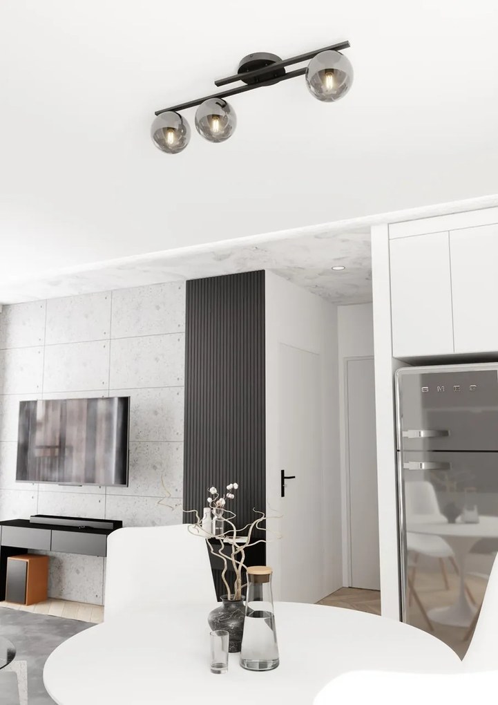 Lampada da soffitto in acciaio KAIRO 3 da interno 3xE14