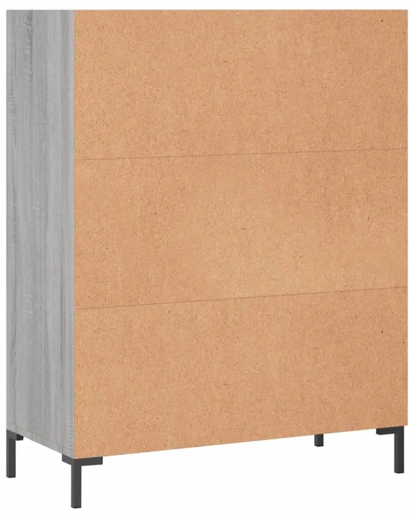 Libreria Grigio Sonoma 69,5x32,5x90 cm in Legno Multistrato