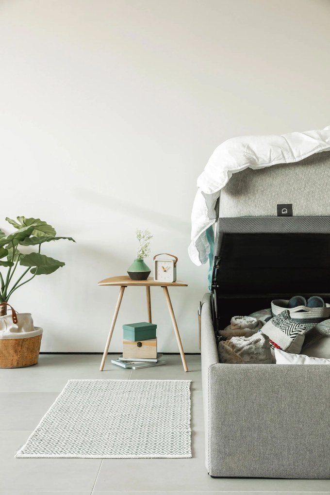 Kave Home - Base letto con contenitore Matters grigia da 180 x 200 cm