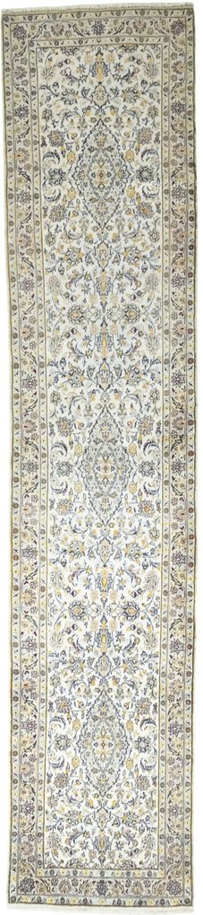 Kashan Tappeto persiano 90 x 430 Beige (Iran) Annodato A Mano
