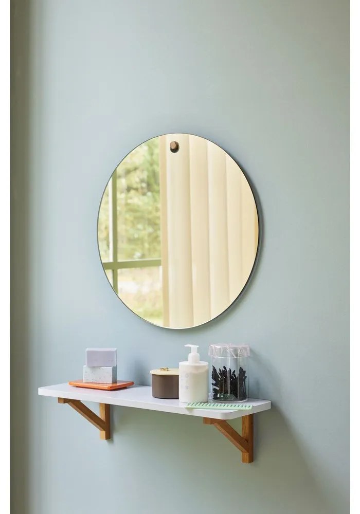 Mensola grigio chiaro in rovere 60 cm Arki - Hübsch