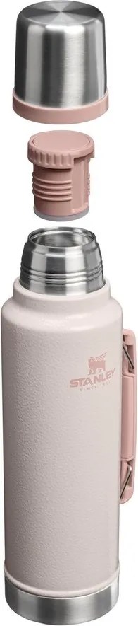 Borraccia termica rosa chiaro in acciaio inox 1,4 l Legendary Classic Bottle Hammertone Rose Quartz – Stanley