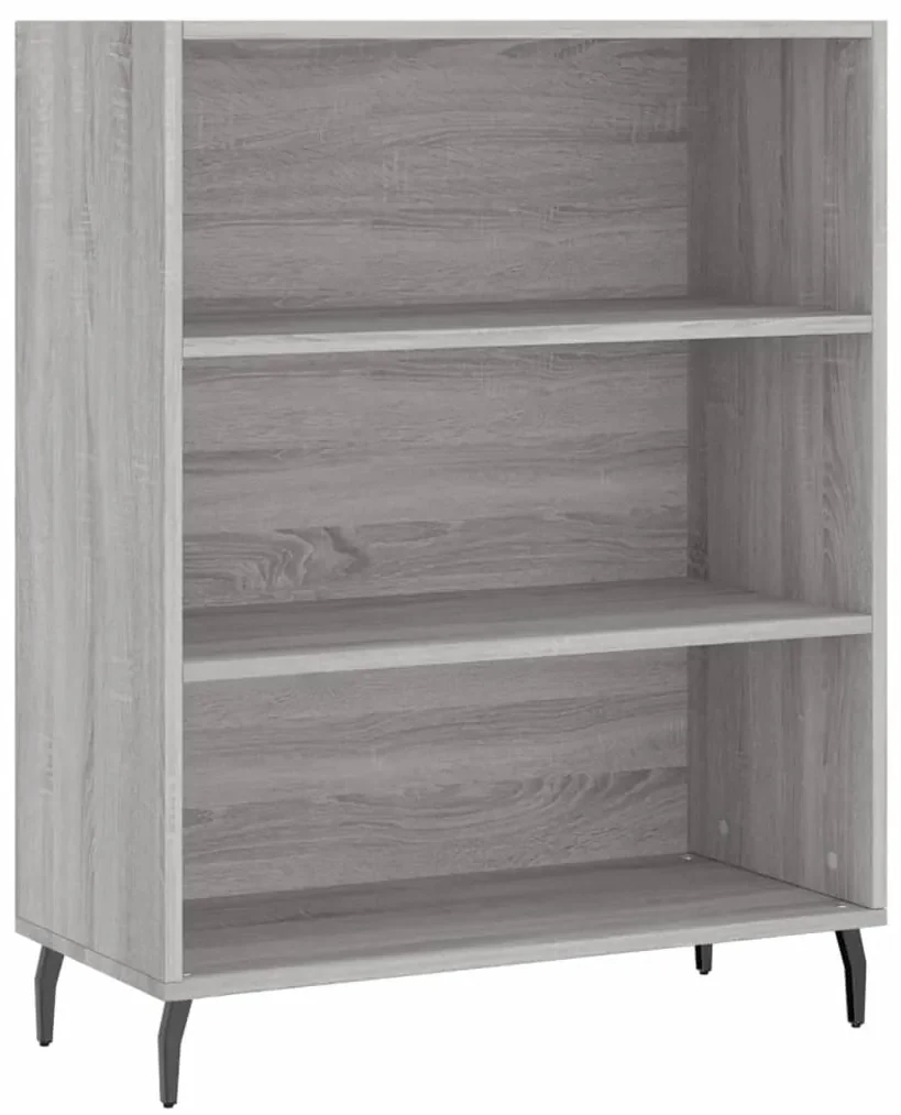 Scaffale grigio sonoma 69,5x32,5x90 cm in legno multistrato