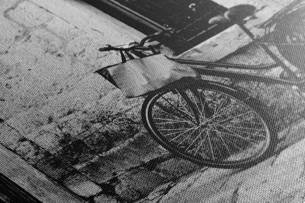 Quadro su tela – Bicicletta retrò in bianco e nero
