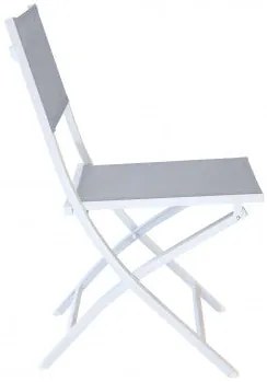 Sedia pieghevole in alluminio Georgia, Bianco