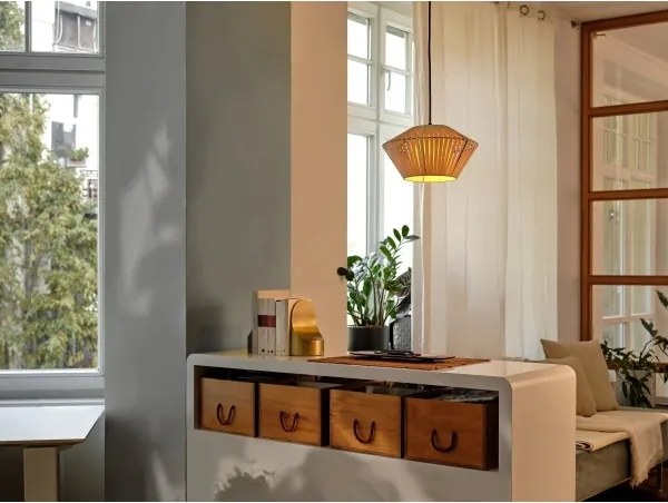 Osram - Lampada a sospensione DECOR STRIPES 1xE27/10W/230V Ø 30,5 cm beige